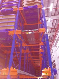 Heavy Duty Pallet Storage Radio Shuttle Racking System Operated by Forklift / Shuttle Motor