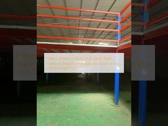 โพลตฟอร์มเหล็กหลายระดับหนัก/ปานกลาง โรงงาน Mezzanine Floors in Blue and Orange Color