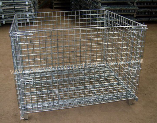 ซื้อ สายไฟพับเก็บได้ Cage1200 X 800mm อุปกรณ์การจัดการวัสดุ การผลิตออนไลน์