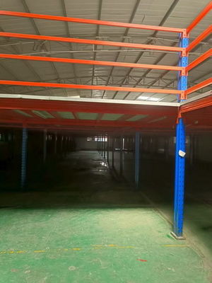 ซื้อ โพลตฟอร์มเหล็กหลายระดับหนัก/ปานกลาง โรงงาน Mezzanine Floors in Blue and Orange Color การผลิตออนไลน์