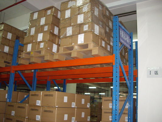 ซื้อ โลหะแบบกำหนดเอง Havey Duty Double Deep Pallet Rack พร้อม Forklift Working การผลิตออนไลน์