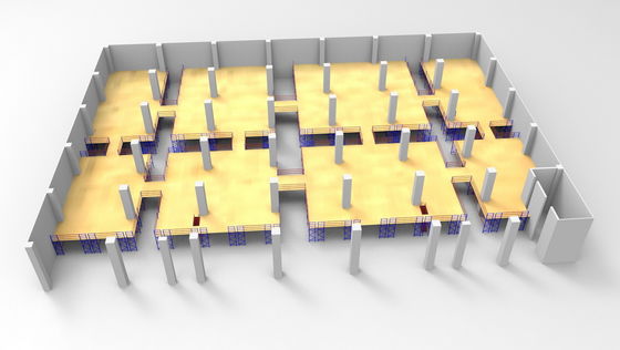 ซื้อ พื้นชั้นลอยพื้นผิวสเปรย์การจัดเรียงโลหะด้วยพื้นที่เปิดโล่ง การผลิตออนไลน์