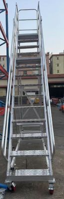 ระดับความสูง 4 เมตร ระดับเบา อลูมิเนียมบันไดสองระดับ ย้ายง่ายสําหรับการใช้ Rack ชั้นวางสินค้า