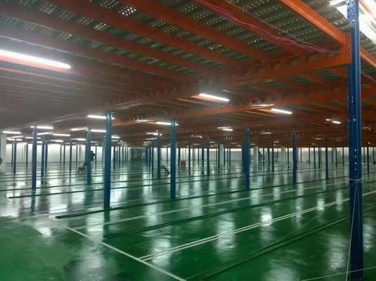 โพลตฟอร์มเหล็กหลายระดับหนัก/ปานกลาง โรงงาน Mezzanine Floors in Blue and Orange Color